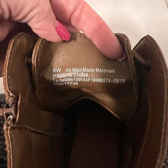 Sz 8w Brown Lace-Up Ankle Boots by Universal Thread - Picture 3 of 6